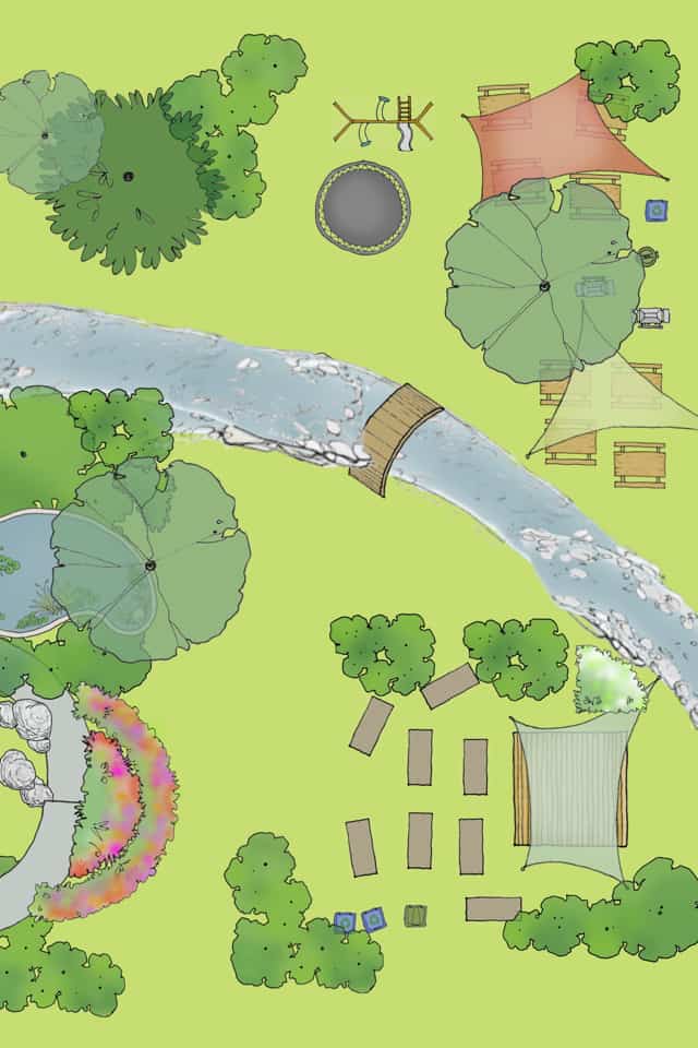 landscape design created with the Home Outside Palette app