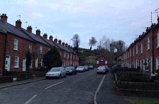Rows of millworkers' cottages in Belfast