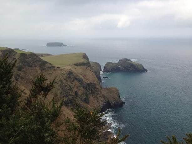 The Irish coastline.